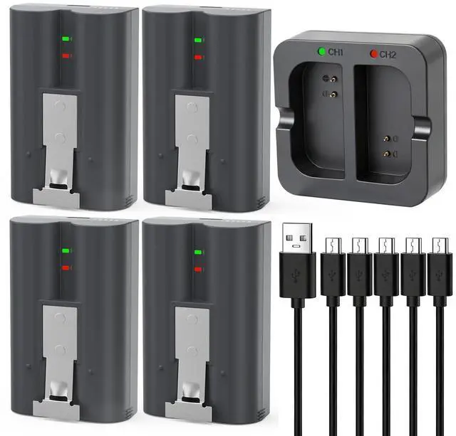 Main image of 4-Pack V4 Battery, Compatible with Ring Video Doorbell 1/2/3/3 Plus/4, Spotlight Cam,Stick Up Camera,Camera Indoor Outdoor Ring Camera Batteries(2nd & 3rd Gen)
