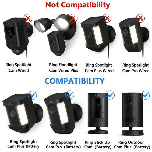 Alt view image 2 of 7 - Flexible Camera Tripod Mount for Ring Spotlight Cam Plus/Pro (Battery), Ring Stick Up Cam (Battery), Twist & Secure, No Drill Adjustable Security Camera Mounting Bracket, Black