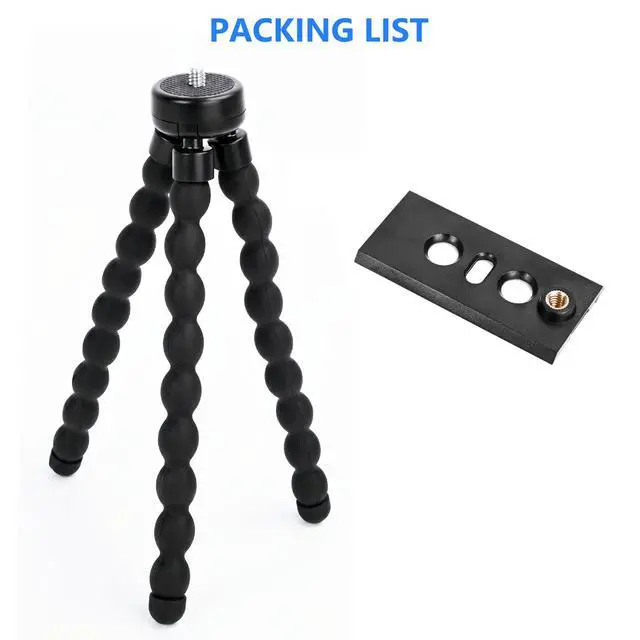 Alt view image 7 of 7 - Flexible Camera Tripod Mount for Ring Spotlight Cam Plus/Pro (Battery), Ring Stick Up Cam (Battery), Twist & Secure, No Drill Adjustable Security Camera Mounting Bracket, Black