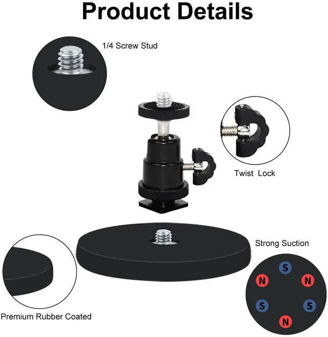Alt view image 3 of 7 - 2Pack Magnetic Camera Mount Compatible with Ring Stick Up Cam Battery