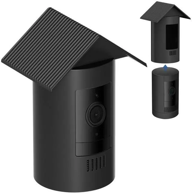 Main image of Silicone Cover for Ring Stick Up Cam Battery & Plug-in (3rd Gen) Weatherproof Outdoor Camera Cover Case, UV & Heat Resistant Accessories with Anti-Glare Sun Hood Black