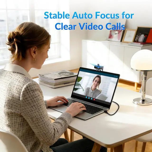 Alt view image 4 of 7 - EasyCam 4K Webcam, CDAF Autofocus, Auto Light Correction, 77°FOV