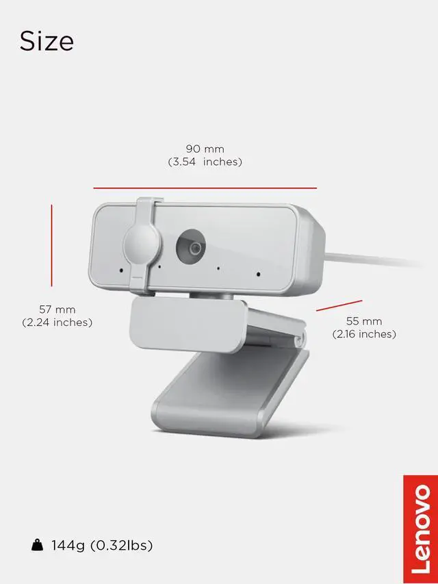 Alt view image 3 of 4 - 310 FHD Webcam, 1080p, FHD Resolution @30 FPS, Plug-and Play USB Connectivity, 1.8M Cable, 2 Integrated Microphones, External Privacy Shutter, White