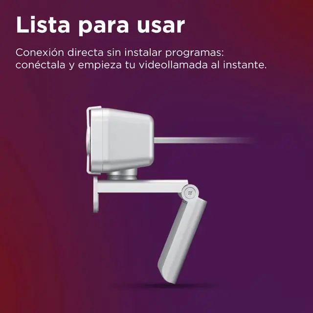 Alt view image 4 of 4 - 310 FHD Webcam, 1080p, FHD Resolution @30 FPS, Plug-and Play USB Connectivity, 1.8M Cable, 2 Integrated Microphones, External Privacy Shutter, White