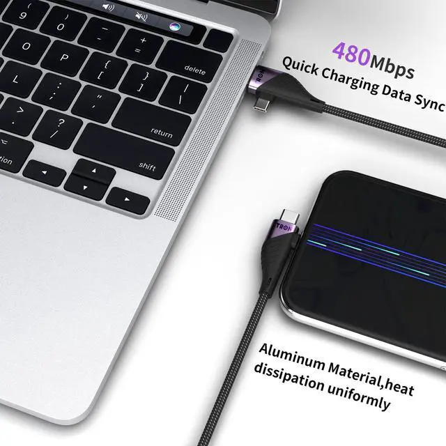 Alt view image 4 of 7 - 4 in 1 Charging Cable (USB-C, L, USB), TR62 Model for Smartphone, Tablet, Personal Computer, Camera,