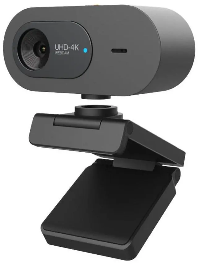 Main image of 4K Webcam with Microphone, UHD Ultra-HD Computer Camera with Privacy Cover & Noise-Canceling Mic, 100° Wide Angle, USB Plug & Play Pro Desktop Web Cam for Zoom, Skype, Teams, Streaming