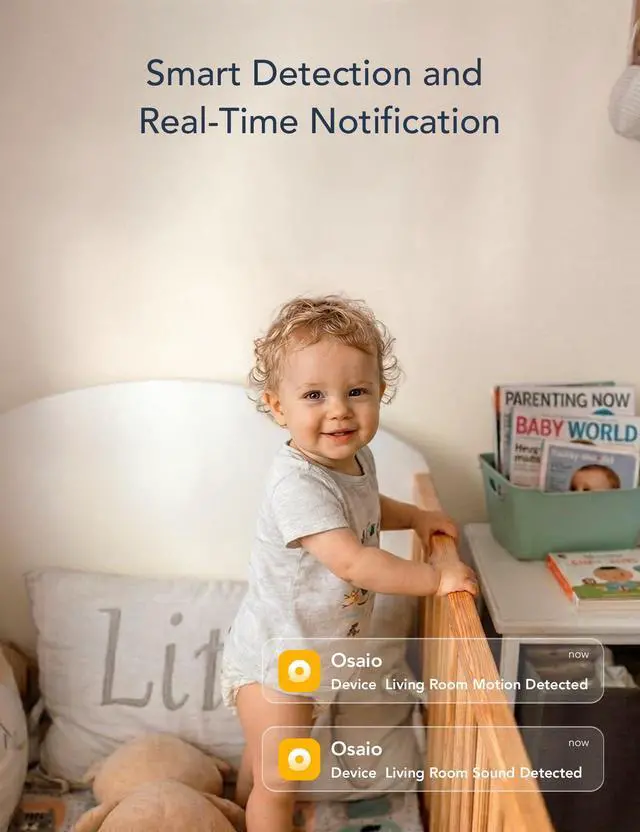 Alt view image 4 of 7 - Baby Monitor, 5G WiFi Baby Monitor with Night Vison and Cry Detection