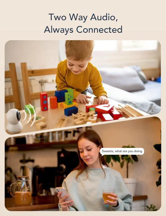 Alt view image 6 of 7 - Baby Monitor, 5G WiFi Baby Monitor with Night Vison and Cry Detection