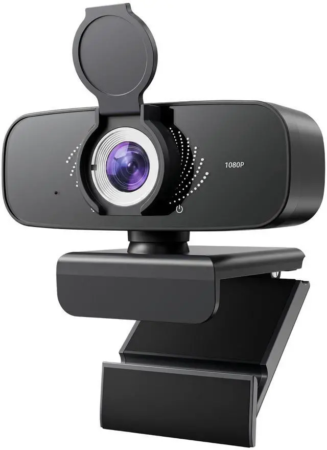 Main image of 1080P Webcam with Microphone, Privacy Cover & USB-C Adapter