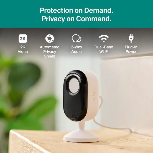 Alt view image 5 of 7 - Essential Indoor Baby Camera 2K (3rd Gen) - Privacy Shield, 2-Cam