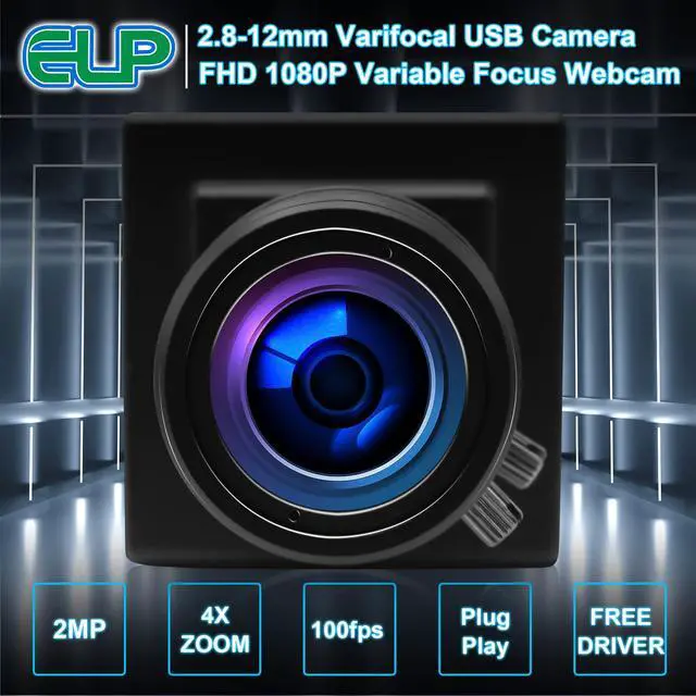 Alt view image 5 of 7 - USB Camera for Computer 2.8-12mm Varifocal Lens HD 1080P Webcam Manual Zoom Camera for Windows Linux Mac Raspberry Pi