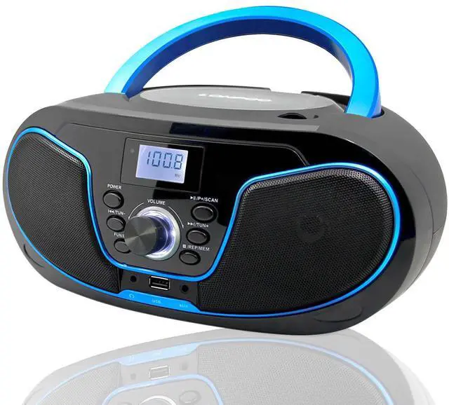Main image of LP-D02 Portable CD Player Boombox Bluetooth, Crystal-Clear Sound