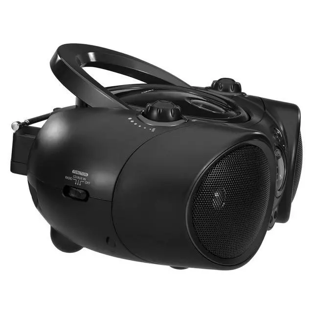 Alt view image 4 of 4 - CD-490-BK Portable Compact Disc Player with AM/FM Stereo Radio