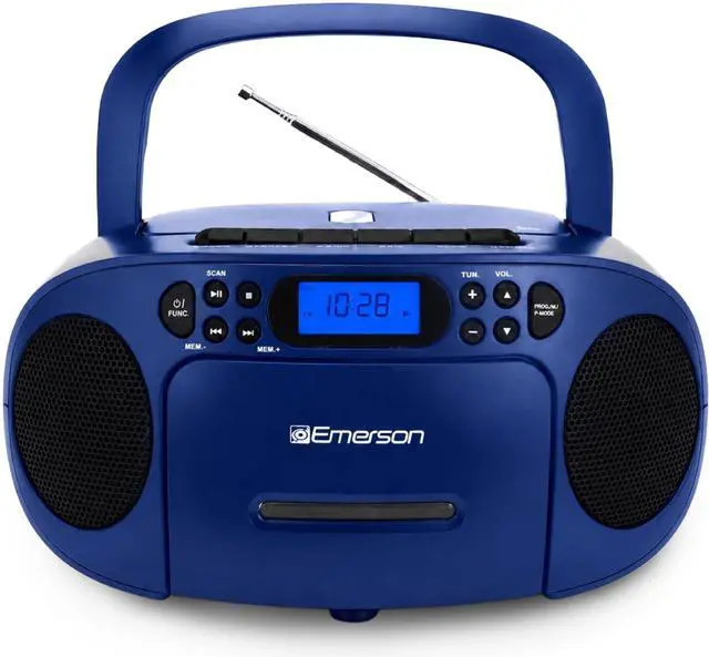Main image of EPB-3003 Portable CD Cassette Boombox with AM FM Radio - Blue