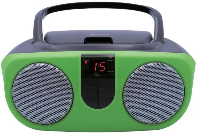 Main image of SRCD243 Portable CD Player with AM/FM Radio, Boombox(Green)