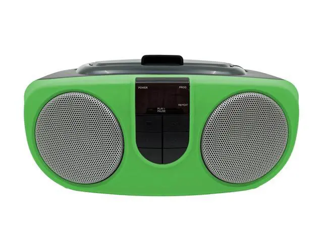 Alt view image 2 of 5 - SRCD243 Portable CD Player with AM/FM Radio, Boombox(Green)