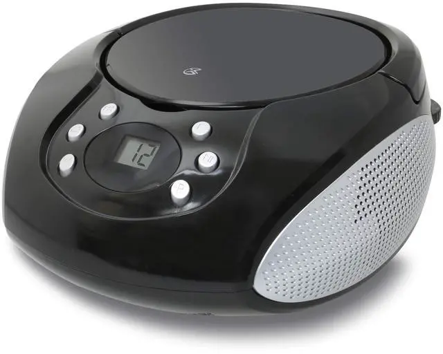 Main image of Portable CD Boombox with AM/FM Radio, Stereo Speakers & AUX Input