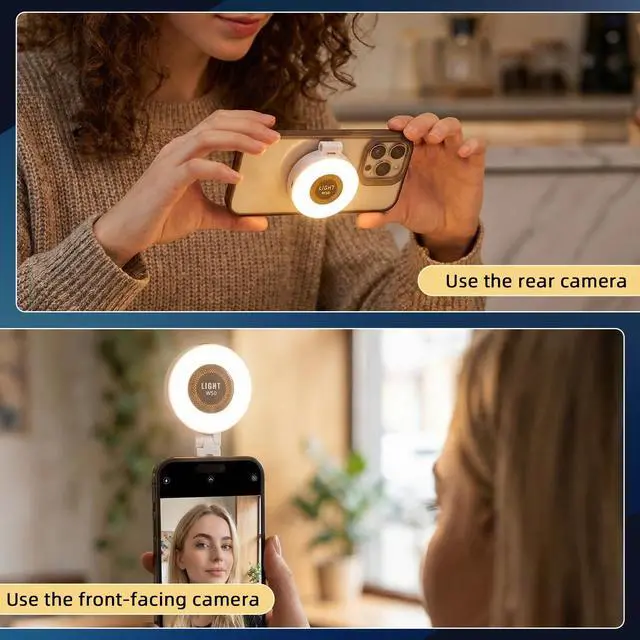 Alt view image 2 of 7 - Magnetic Adjustable LED Fill Light for Smartphones, Extendable, Portable, Video Lighting