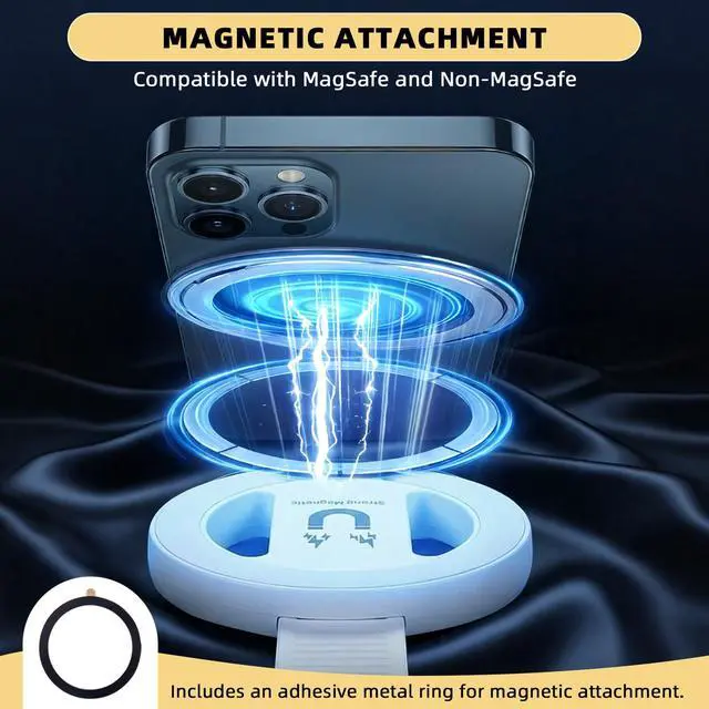 Alt view image 5 of 7 - Magnetic Adjustable LED Fill Light for Smartphones, Extendable, Portable, Video Lighting