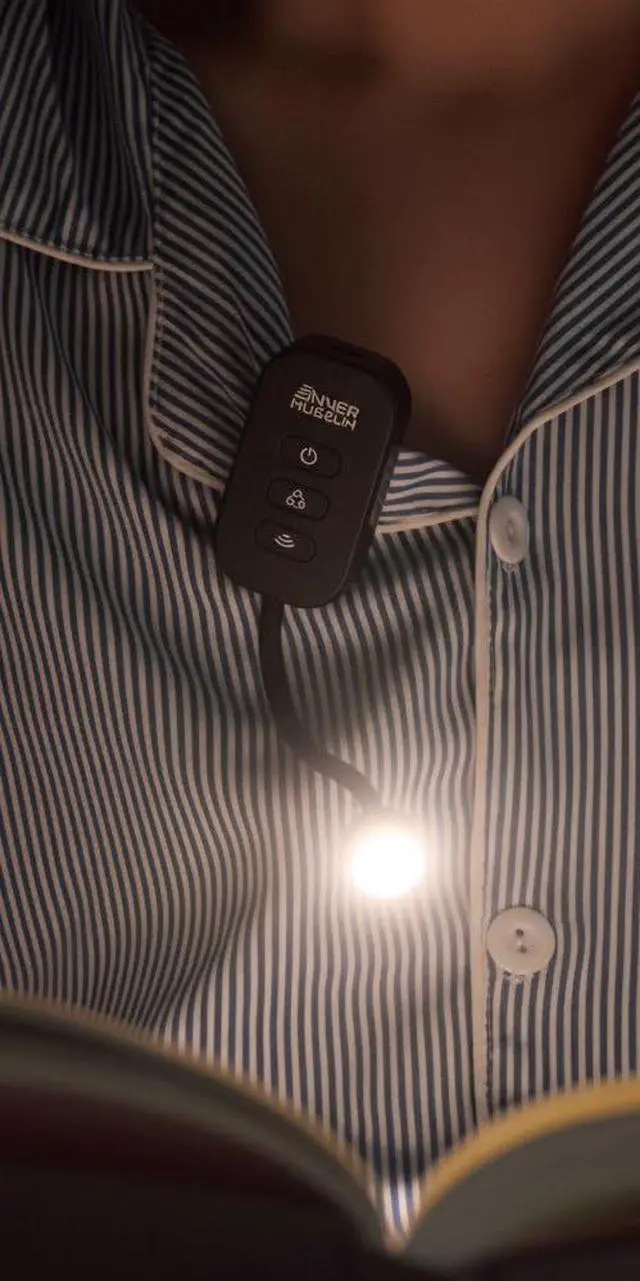 Main image of Clip-On Light for Clothes with Portable Case Book Light, USB Rechargeable LED Lamp for Reading in Bed, Eye-Friendly 3 Color Modes, 3-Level Dimming