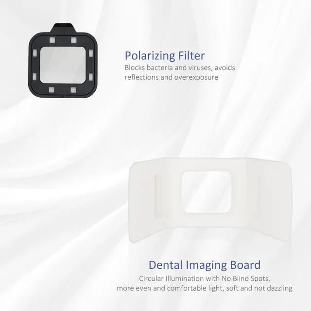 Alt view image 4 of 7 - Dental LED Photography Light Kit CRI95 Polarizing Fill Light Bluetooth Remote Phone Teeth Cosmetic Shoot