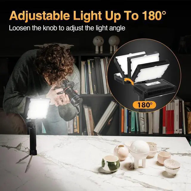 Alt view image 6 of 7 - 60 LED Portable Product Photography Light for Tabletop Photo,2-Pack
