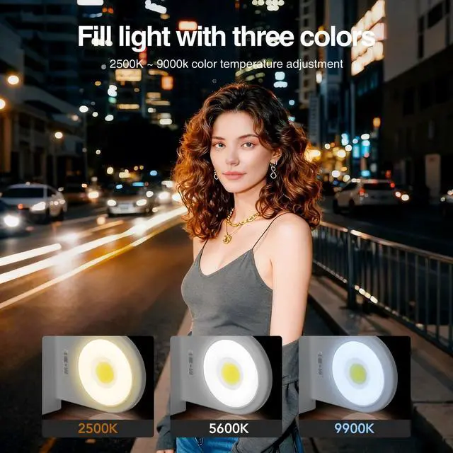 Alt view image 6 of 7 - Phone Flash Fill Light, Magnetic Attachment for Mobile Phones, Built-in Handle with Focus Knob, Portable LED Light Phone Photography, Vlog & Live Streaming