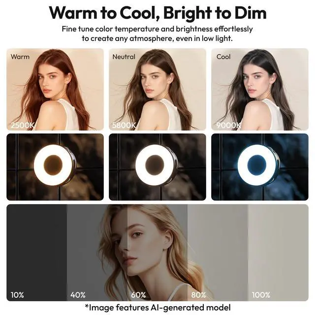 Alt view image 3 of 7 - ML05 Magnetic Selfie Light, Mini Phone Light for iPhone Magsafe