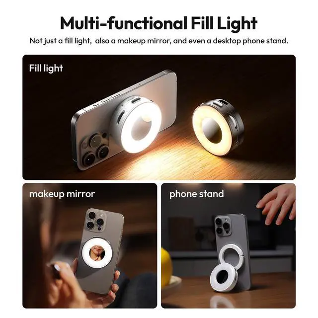 Alt view image 5 of 7 - ML05 Magnetic Selfie Light, Mini Phone Light for iPhone Magsafe
