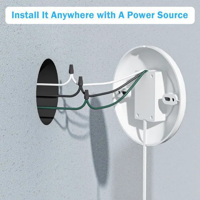 Alt view image 4 of 7 - Hardwired Kit for Ring Cams (Outdoor Cam Plus, Stick Up Cam, Spotlight Cam Pro/Plus), IP67 Waterproof Design for Outdoor or Indoor Use,White-2Pack