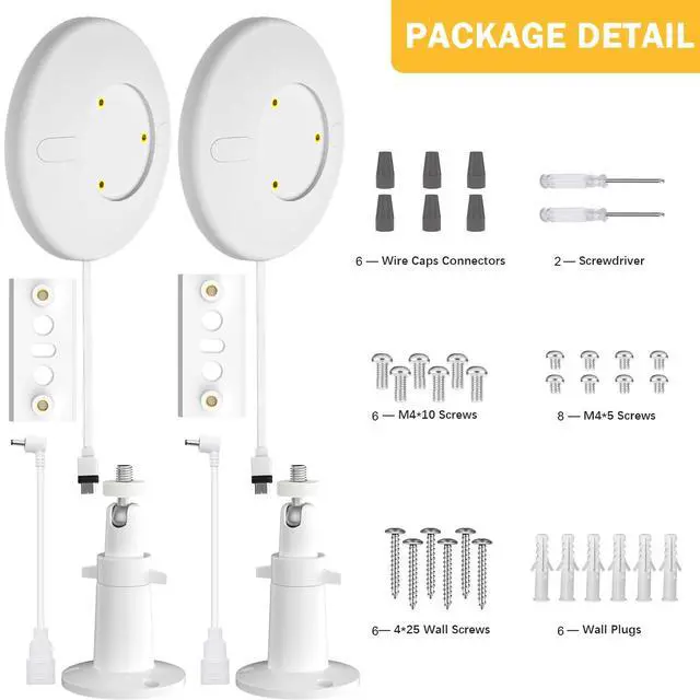 Alt view image 7 of 7 - Hardwired Kit for Ring Cams (Outdoor Cam Plus, Stick Up Cam, Spotlight Cam Pro/Plus), IP67 Waterproof Design for Outdoor or Indoor Use,White-2Pack