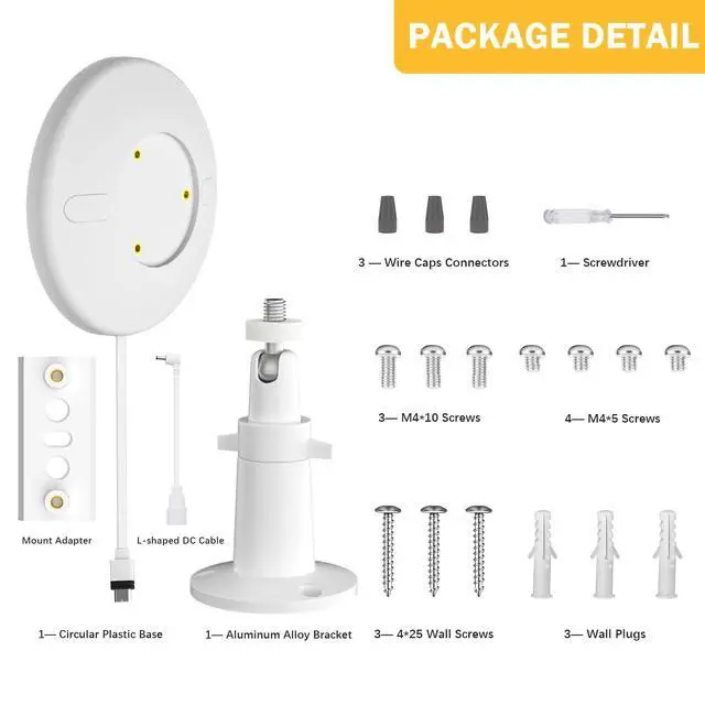 Alt view image 7 of 7 - Hardwired Kit for Ring Cams (Outdoor Cam Plus, Spotlight Cam Pro/Plus,Stick Up Cam), IP67 Waterproof Design for Outdoor or Indoor Use,White-1Pack
