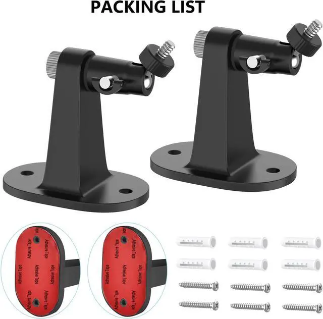 Alt view image 7 of 7 - 2Pack Ring Camera Wall Mount for Ring Stick Up Cam & Ring Outdoor Cam Plus, 360 Degree Adjustable No Drilling Mount for Ring Outdoor Indoor Camera(Black)