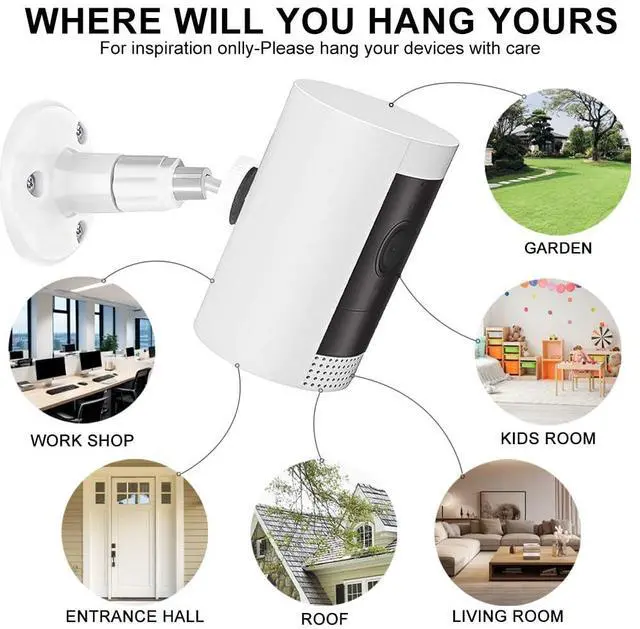 Alt view image 2 of 7 - 1 Pack Adhesive Ring Camera Mount Stick Up Mount Holder