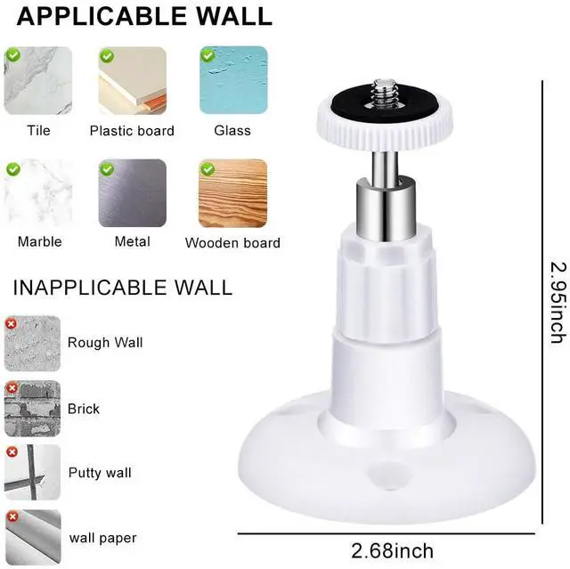 Alt view image 3 of 7 - 1 Pack Adhesive Ring Camera Mount Stick Up Mount Holder