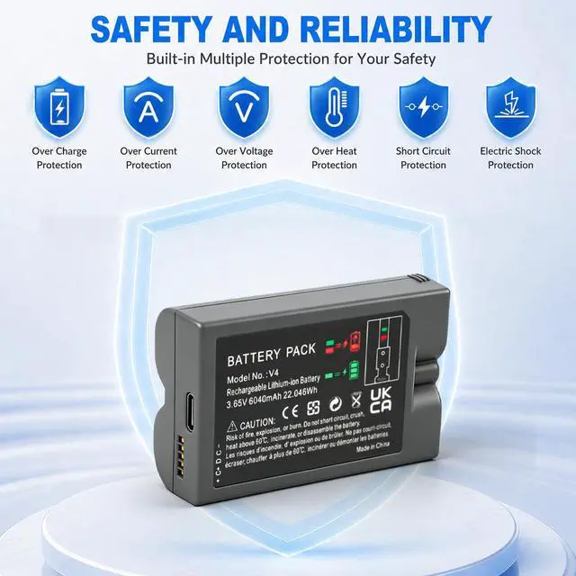 Alt view image 6 of 7 - 2-Pack Replacement Battery for Ring Outdoor Cam Plus