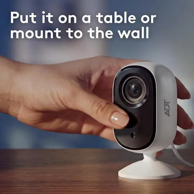 Alt view image 2 of 7 - Indoor Camera, 2K Home Security Camera with Smart Detection, Two-Way Audio, Night Vision, Physical Privacy Cover - Compatible with ADT Blu Systems, Subscription Required