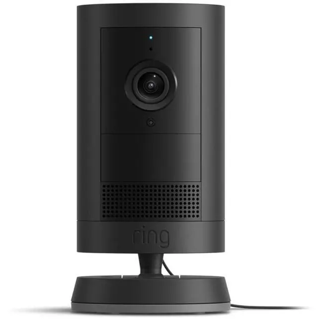 Main image of Outdoor Cam Plus, Plug-In (newest model), Home or business security, Wide-Angle 2K Video with Ring Vision, Low-Light Sight for full-color night vision, Mount-Anywhere Versatility, Black