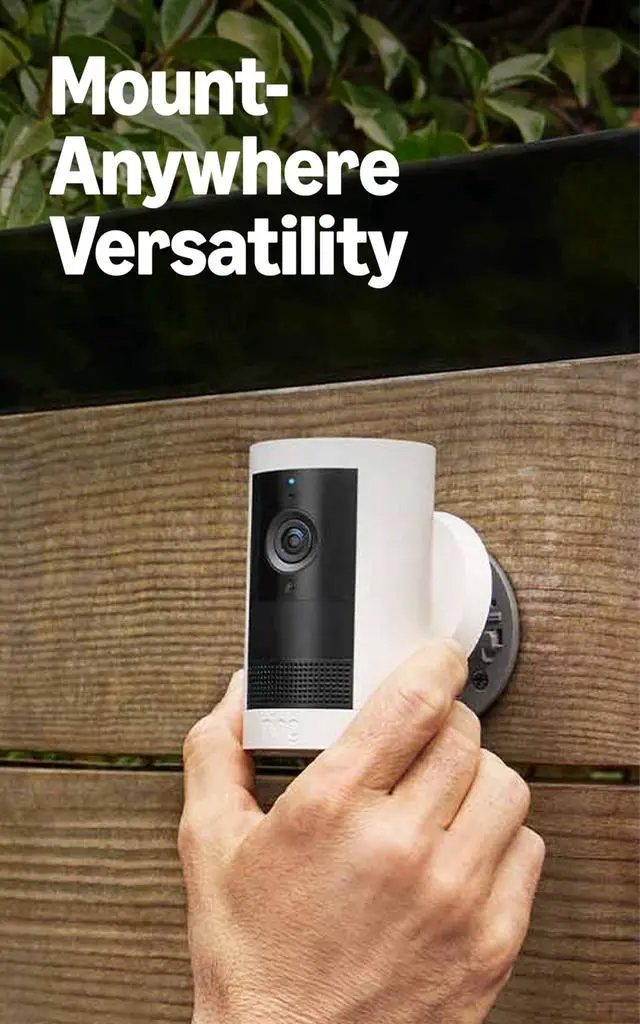 Alt view image 5 of 6 - Outdoor Cam Plus, Plug-In (newest model), Home or business security, Wide-Angle 2K Video with Ring Vision, Low-Light Sight for full-color night vision, Mount-Anywhere Versatility, Black