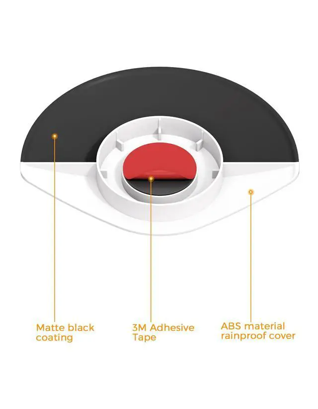 Alt view image 6 of 7 - Rain Shade Cover for Ring Outdoor Cam (1st Gen), White