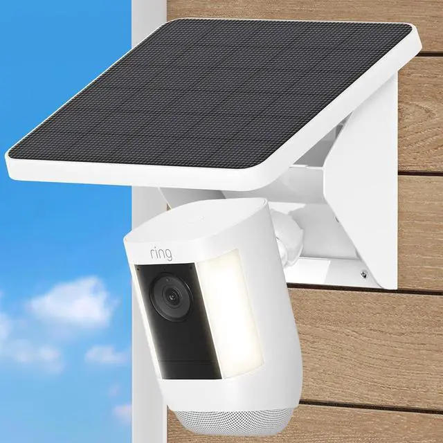 Main image of 2-in-1 Solar Panel Charging Mount for Ring Cameras,4W Solar Charger for Ring Outdoor Cam Plus,Stick Up Cam,Spotlight Cam Pro/Plus,IP67 Weatherproof Long Cable with USB-C to Barrel Plug Adapter