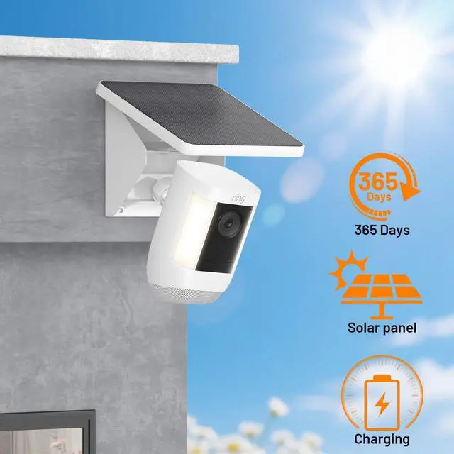 Alt view image 3 of 7 - 2-in-1 Solar Panel Charging Mount for Ring Cameras,4W Solar Charger for Ring Outdoor Cam Plus,Stick Up Cam,Spotlight Cam Pro/Plus,IP67 Weatherproof Long Cable with USB-C to Barrel Plug Adapter