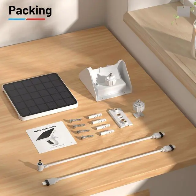Alt view image 7 of 7 - 2-in-1 Solar Panel Charging Mount for Ring Cameras,4W Solar Charger for Ring Outdoor Cam Plus,Stick Up Cam,Spotlight Cam Pro/Plus,IP67 Weatherproof Long Cable with USB-C to Barrel Plug Adapter