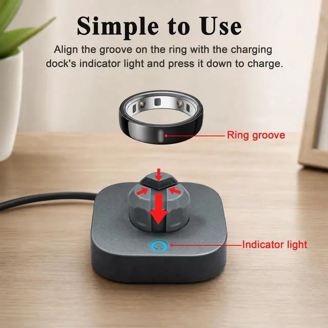 Alt view image 7 of 7 - Charger Compatible with Ou-ra Ring Gen 4