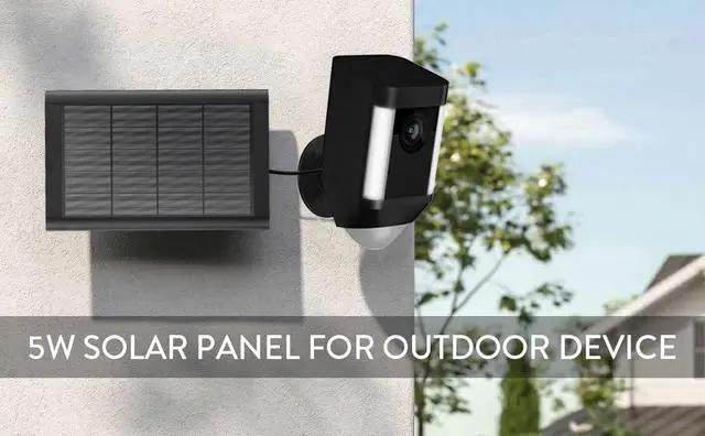 Alt view image 7 of 7 - Ring Solar Panel(2nd Generation), 5W Ring Solar Panel Charger with Mount for Stick Up Camera & Pro, Spotlight Plus & Pro, Stick Up Cam Battery, Spotlight Cam Battery (2 Pack Black)