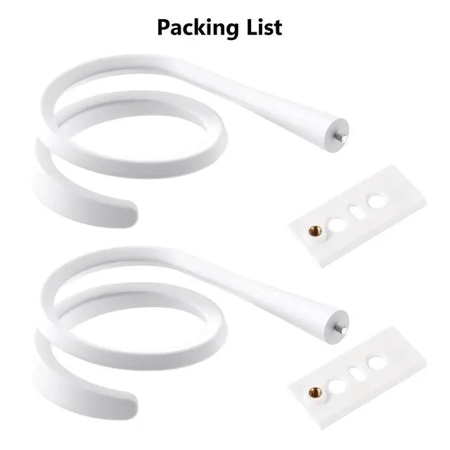 Alt view image 7 of 7 - 2Pack Flexible Twist Mount for Stick Up Cam Battery/Plug-in 3rd Gen/Ring Outdoor Cam Plus & Ring Spotlight/Pro/Plus (Battery), Easy Installation Mounting Bracket Without Drilling (White)