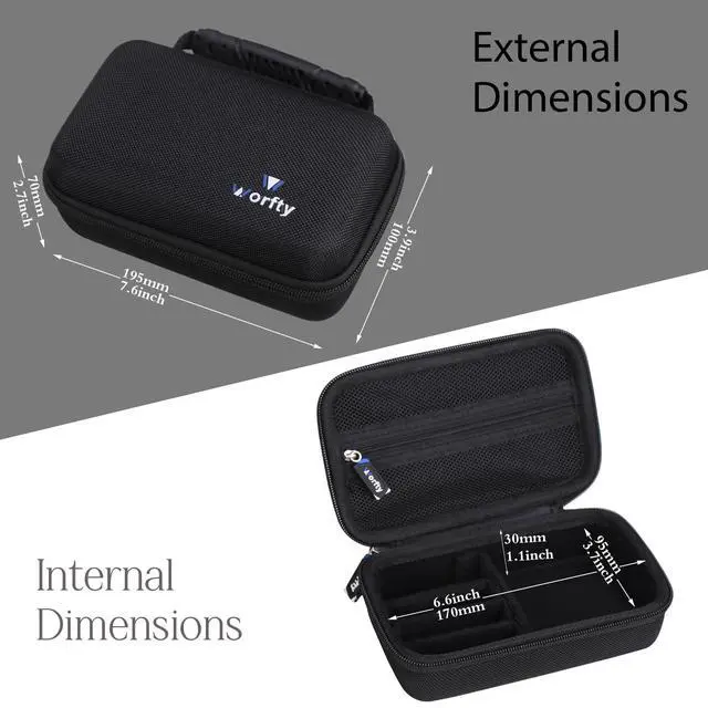 Alt view image 4 of 7 - Case for Nintendo GameBoy Advance SP GBA SP Console, Travel Carrying Storage Bag for GBA SP - Holds Charger and 4 Games (Black)