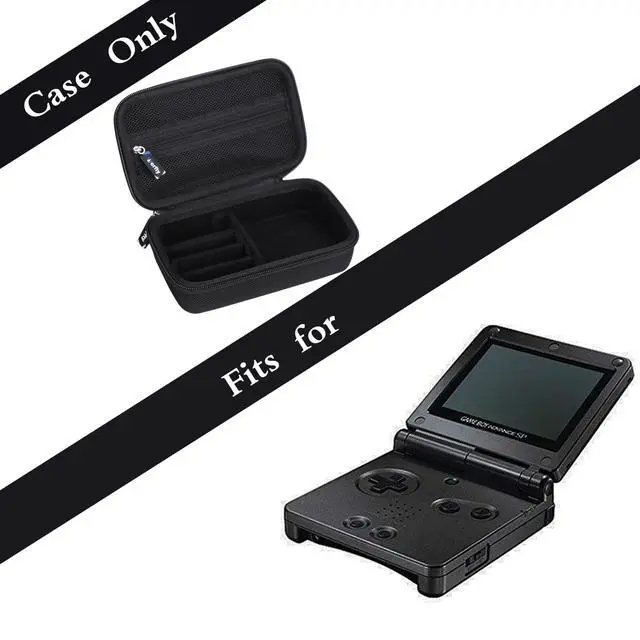 Alt view image 2 of 7 - Case for Nintendo GameBoy Advance SP GBA SP Console, Travel Carrying Storage Bag for GBA SP - Holds Charger and 4 Games (Black)