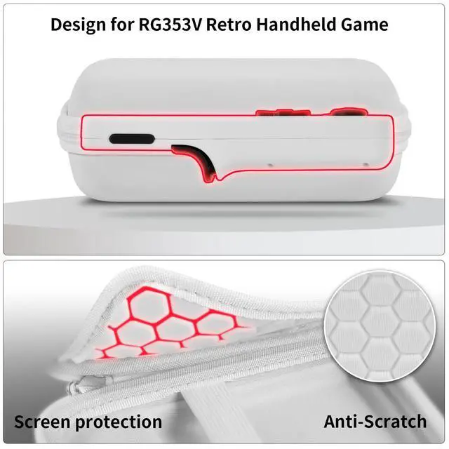 Alt view image 3 of 7 - Travel Case for RG353V/RG353VS Retro Handheld Game Console Android