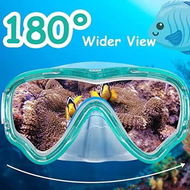 Alt view image 4 of 7 - Kids-Goggles with Nose Cover, Diving Mask Elastic Fabric Strap Anti Fog Anti Shattered Lens for Kids Swim Goggles 3-14